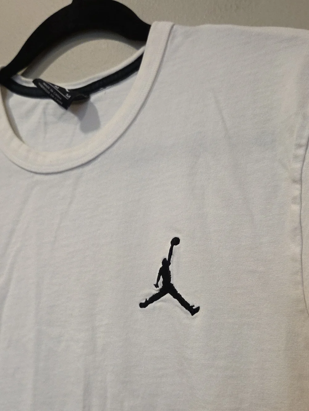 JORDAN Men's White Short-Sleeve Crewneck T-Shirt